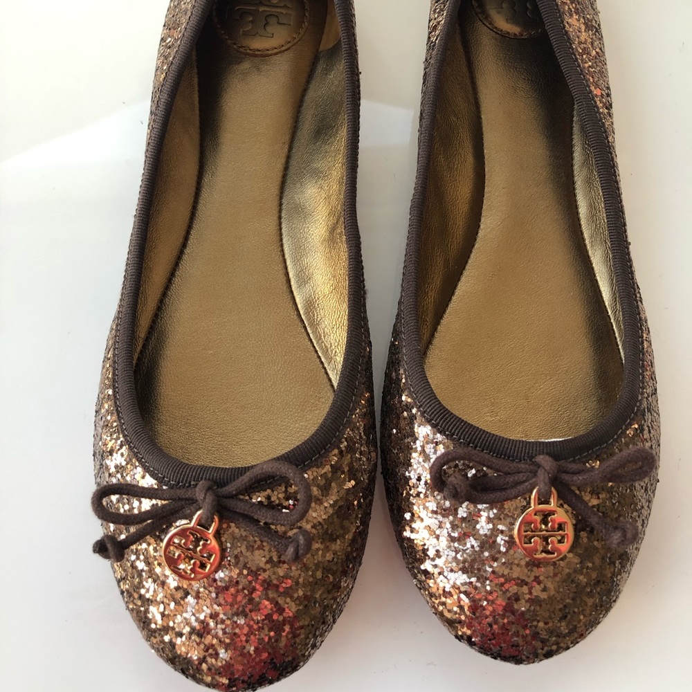 Tory Burch Chelsea Glitter Ballet Flat Size 7